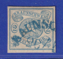 Altdeutschland Braunschweig Mi.-Nr. 2 Einwandfrei, Mit Blauem Bogen-O BRAUNSC... - Braunschweig