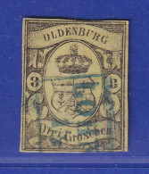 Altdeutschland Oldenburg 3 Gr. Mi.-Nr. 8 Gestempelt  - Oldenburg