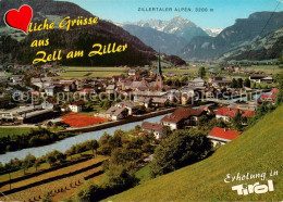 73754140 Zell Ziller Tirol Fliegeraufnahme Mit Zillertaler Alpen Zell Ziller Tir - Autres & Non Classés