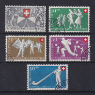 Schweiz 1951 Pro Patria Mi.-Nr. 555-59 Kpl. Satz Gest. TROGEN (Eckstempel) - Other & Unclassified