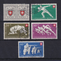 Schweiz 1950 Pro Patria Mi.-Nr. 545-49 Kpl. Satz Gestempelt.  - Other & Unclassified