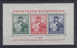 Bizone 1949 Hannover Messe Blockausgabe Mit Mi.-Nr. 103-105 = Block 1 ** - Postfris