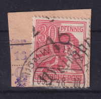 SBZ Bezirkshandstempel Bez.16 Weimar 2  30 Pf Auf Paketkartenstück - Autres & Non Classés