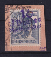 SBZ Bezirkshandstempel Bez.16 Beuren-Heiligenstadt 80 Pf Auf Paketkartenstück - Sonstige & Ohne Zuordnung