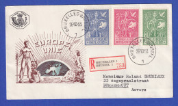 Belgien 1953 Büro Der Europäischen Jugend Mi.-Nr. 976-978 Auf FDC - Sonstige & Ohne Zuordnung
