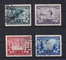 Österreich 1933 FIS I Satz Mi.-Nr. 551-554 Gestempelt  - Briefe U. Dokumente