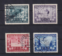 Österreich 1933 FIS I Satz Mi.-Nr. 551-554 Gestempelt  - Storia Postale
