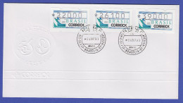 Brasilien ATM BRASILIANA'93, Mi.-Nr. 5, Satz 22000-26100-39000 Auf Offiz. FDC - Franking Labels