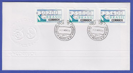 Brasilien ATM BRASILIANA'93, Mi.-Nr. 5, Satz 30200-35800-53400 Auf Offiz. FDC - Franking Labels