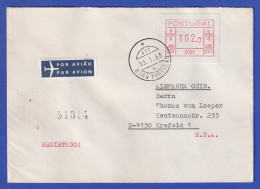 Portugal Seltener R-Brief Mit Orts-ATM 001 102,0 Und Orts-O Portimao 19.1.1983  - Automatenmarken [ATM]