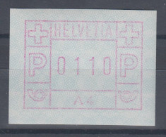 Schweiz 1976, 1. FRAMA-ATM Ausgabe A4 **, Wert 0110 - Automatenmarken