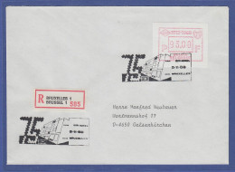 Belgien Sonder-ATM Postscheckamt 1988, Wert 93.00 Auf R-Brief Nach Gelsenkirchen - Otros & Sin Clasificación