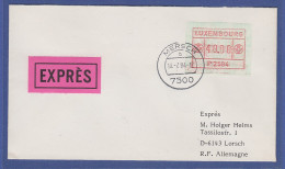 Luxemburg ATM P2504 Wert 40,00 Fr.  Auf Exp.-FDC Gel. Nach Lorsch - Postage Labels