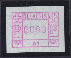 Schweiz 1976, 1. FRAMA-ATM Standort A1  0000-Druck ** - Automatenmarken