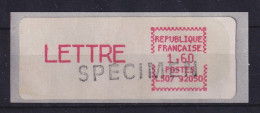 Frankreich ATM  LS07 92050 Runde Ecken, Mittelrosa LETTRE 1,60 SPECIMEN **  - Sonstige & Ohne Zuordnung