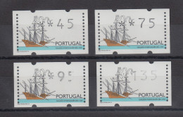 Portugal 1995 ATM Galeone Mi.-Nr. 10Z1 Satz 45-75-95-135  ** 95er Als Teildruck! - Vignette [ATM]