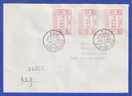 Portugal Seltener R-Brief Mit 3 Orts-ATM 001 Und Orts-O Portimao 19.1.1983  ! - Automaatzegels [ATM]