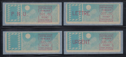 Frankreich ATM C001.01021, Papier Taube, Lilarot, Runde Ecken, Satz 6.Tarif - Altri & Non Classificati