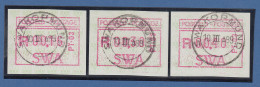 Südwestafrika FRAMA-ATM Nr.1  Aut.-Nr. PT-03 Satz 16-30-40 Aus OA Mit Orts-ET-O - Frama Labels