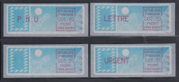 Frankreich ATM C001.69264, Papier Taube, Lilarot, Runde Ecken, Satz 6.Tarif - Autres & Non Classés