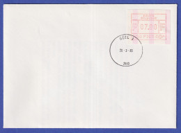 Belgien FRAMA-ATM P3011 Mit ENDSTREIFEN  Auf Blanco-FDC GEEL 28.3.83 - Other & Unclassified