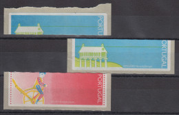 Portugal 1992 ATM Espigueiro / Ciclista Lot Teil-Leerfelder , Blindruck  - Machine Labels [ATM]