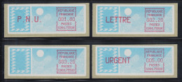 Frankreich ATM C001.75500, Papier Taube, Lilarot, Spitze Ecken, Satz 6.Tarif - Altri & Non Classificati