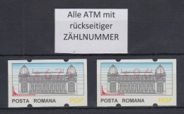 Rumänien 2 ATM 675 Und 960 Postfrisch Mit Rückseitiger Zählnummer  - Vignette [ATM]