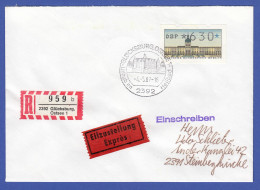 ATM Berlin Wert 630 Pfg Auf R-Eil-Brief Vom Ersttag 4.5.87 , O Glücksburg - Altri & Non Classificati