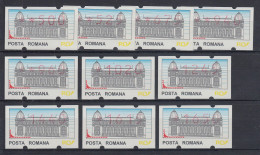 Rumänien 10 ATM ** In Verschiedenen Wertstufen, Von 500 Bis 1650.  SELTEN !  - Machine Labels [ATM]