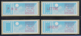 Frankreich ATM C001.75508, Papier Taube, Lilarot, Spitze Ecken, Satz 6.Tarif - Altri & Non Classificati