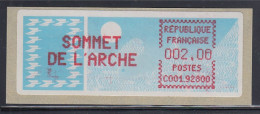 Frankreich Sonder-ATM Zum Weltwirtschaftsgipfel SOMMET DE L'ARCHE 1989 Taube-Pap - Altri & Non Classificati