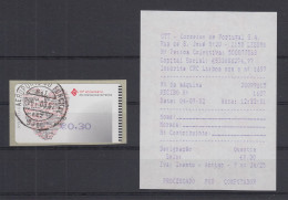 Portugal 2004 ATM Jahr Der Familie Herz Mi.-Nr. 46.1 Z1 Wert 0,30 Gest. Mit AQ - Machine Labels [ATM]