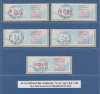 Frankreich ATM Torcy C001.77468 Papier Komet Satz 5 Werte Aus Tarif 9 Mit ET-O - Other & Unclassified
