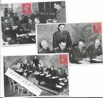 CAPITULATION 7 Mai 1945-  Lot De 3 Cartes - Oorlog 1939-45