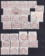 Belgien FRAMA-ATM Lot 27 Werte Aus Ortsautomat OA Mit Orts-Ersttags-Stempel !!! - Other & Unclassified