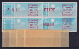 Frankreich-ATM Taube C001.75508 Paris 08  8.Tarif  Satz 4 Werte **  Sp.E.  - Other & Unclassified