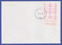 Belgien FRAMA-ATM P3039 ENDSTREIFEN-Anfang über 2 ATM Auf FDC CHARLEROI 31.1.83 - Autres & Non Classés