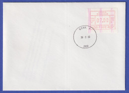 Belgien FRAMA-ATM P3012 Mit ENDSTREIFEN  Auf Blanco-FDC GENK 28.2.83 - Other & Unclassified