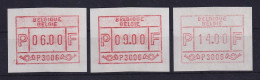 Belgien FRAMA-ATM 1.Ausgabe 1981 Aut.-Nr. P3006 Satz 6-9-14 ** - Other & Unclassified