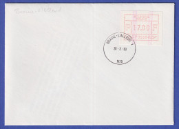 Belgien FRAMA-ATM P3038 Mit ENDSTREIFEN Auf FDC BRAINE-L'ALLEUD 1  28.3.83 - Otros & Sin Clasificación