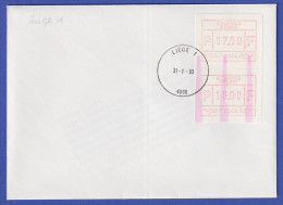 Belgien FRAMA-ATM P3044 Mit ENDSTREIFEN-Ende über 2 ATM Auf FDC LIEGE 1  31.1.83 - Other & Unclassified