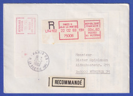 Frankreich ATM EMD-Camp LS3 PC 75508 Wert Ohne Zudruck 8,50 Auf R-Brief Feb 1983 - Sonstige & Ohne Zuordnung