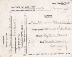 Kriegsgefangenenpost Flieger-Oberstabsingenieur Ca. 1945 Von Zedelgem Nach Ladekopp - Prisoners Of War Mail