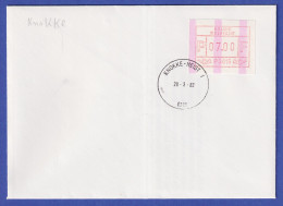 Belgien FRAMA-ATM P3015 Mit Drei ENDSTREIFEN Auf FDC Knokke-Heist 28.3.83 - Otros & Sin Clasificación