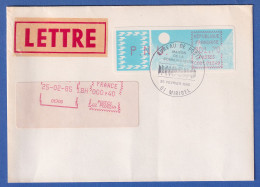 Frankreich-ATM Taube C001.01249 PNU 1,70 Auf FDC Mit Masch.-O Miribel 25.2.85.  - Sonstige & Ohne Zuordnung