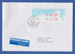 Frankreich ATM Vogelzug Automat LISA 3,00 FRF / 0,45 EUR Auf Brief O CESSON 1998 - Altri & Non Classificati