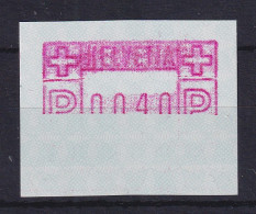 Schweiz 1978, FRAMA-ATM Mi-Nr. 2 Teildruck, Untere Hälfte Fehlt ** - Timbres D'automates