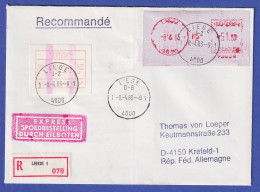 Belgien ATM P3044 Höchstwert 84.00 Mit ENDSTREIFEN Neben SFS Auf R-Expr.-Brief  - Autres & Non Classés