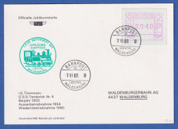 Schweiz 1978, FRAMA-ATM Mi-Nr. 2  O Auf Brief Mit Bahnpost-O LIESTAL-WALDENBURG - Automatic Stamps